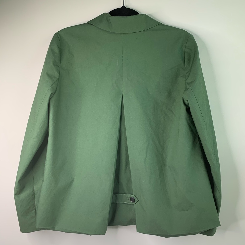 J Crew NEW olive green swing poplin trench coat 6 - Picture 6 of 8